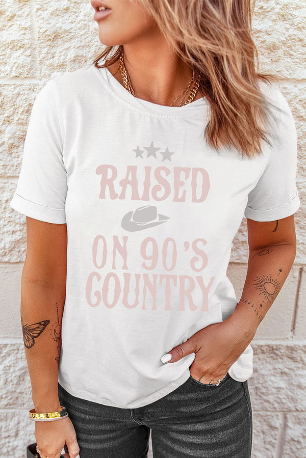 90's Country Graphic Cuffed Tee