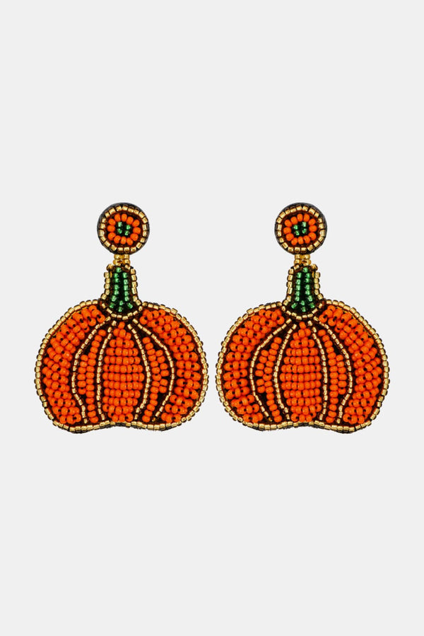 Beads Detail Pumpkin Shape Dangle Earring